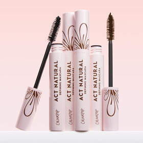 ColourPop mascara staged on vanity with shadow palette for everyday look