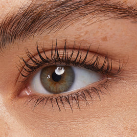 ColourPop mascara applied on lashes showing lifted, lengthened effect