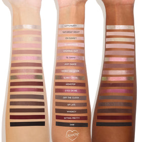 ColourPop application with flat brush packing pigment for intense, long-lasting color