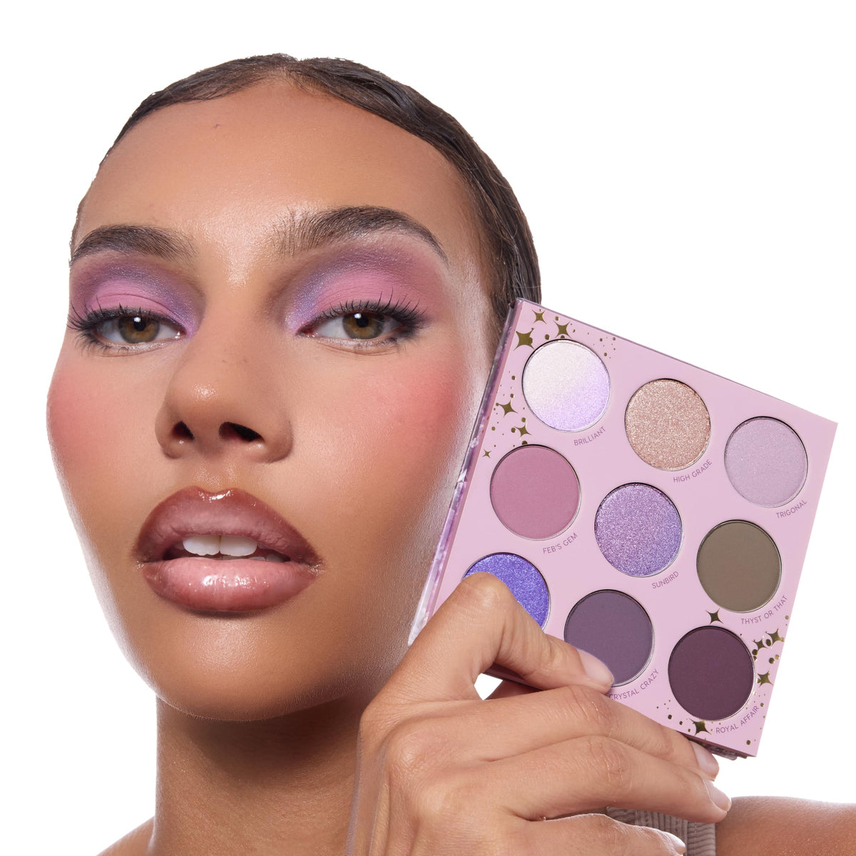 ColourPop deep amethyst pan detail showing rich pigment for depth benefit