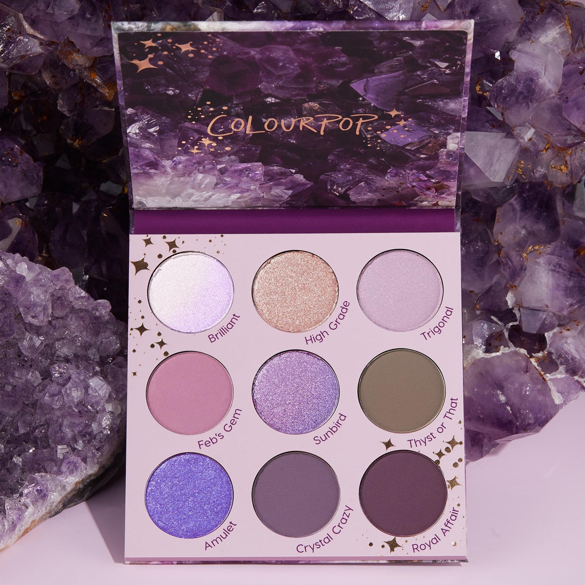 ColourPop palette held in hand to show compact size and portable convenience