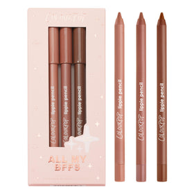 ColourPop kit front packaging showing three pencils and product names for easy choice