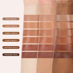 ColourPop being blended on cheek to show natural glow and contouring benefit