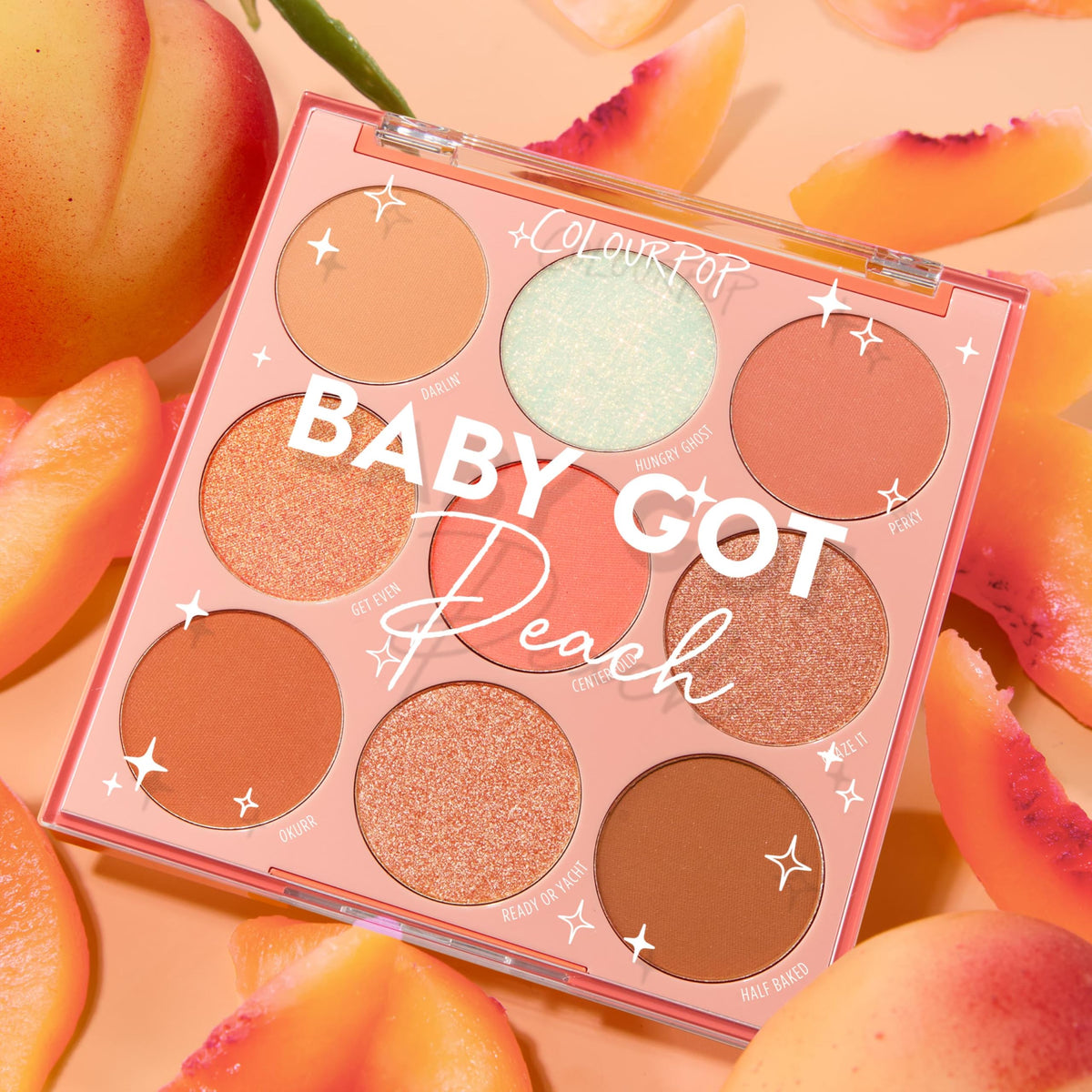 ColourPop open palette flatlay illustrating coordinated shades for versatile looks
