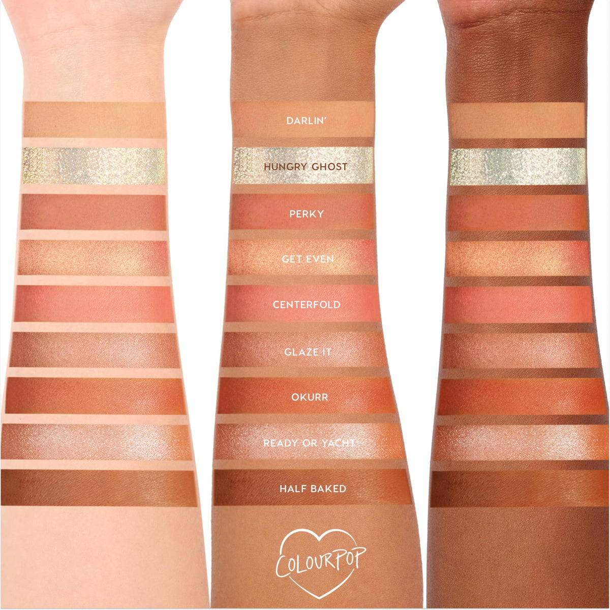 ColourPop palette next to coin showing compact size and travel-friendly scale