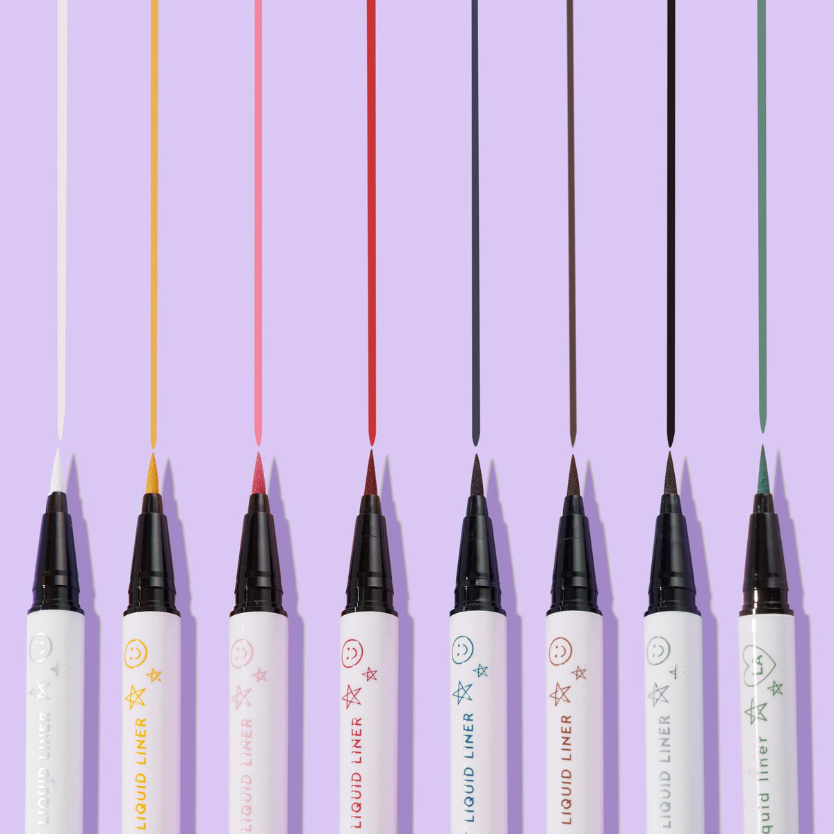 ColourPop BFF Liquid Liner applied in a winged eye look benefit clean sharp lines