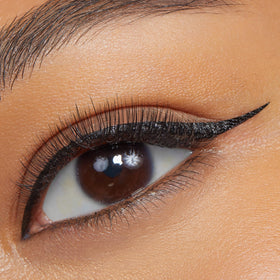 ColourPop BFF Liquid Liner swatch on skin showing deep black payoff benefit high pigmentation