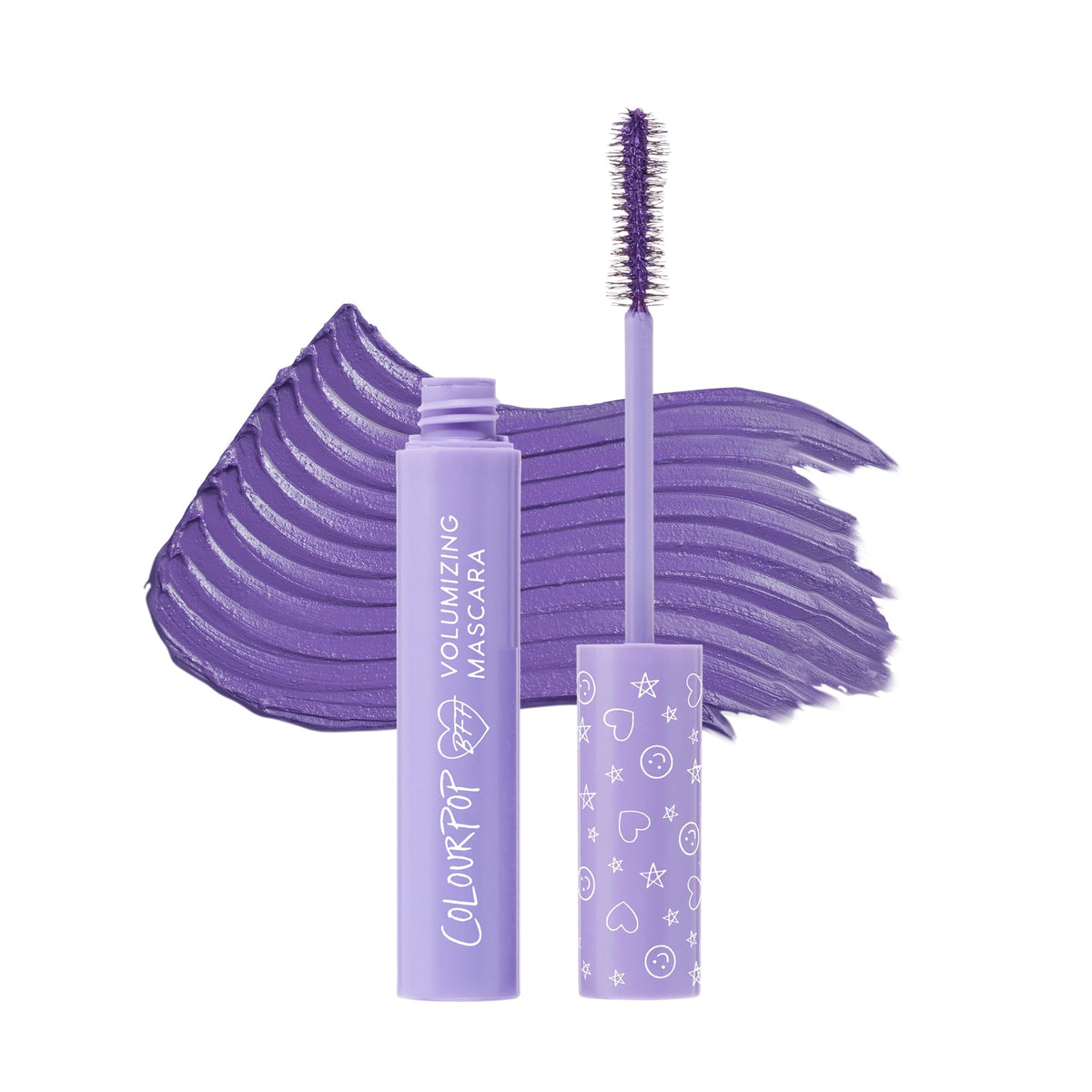 ColourPop BFF Mascara front view showing sleek tube and black finish for easy storage