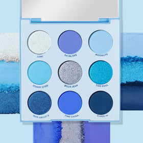 ColourPop matte blue texture swatch demonstrating soft blendable formula