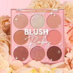 ColourPop Blush Baby lid detail showing compact hinge and shade labels