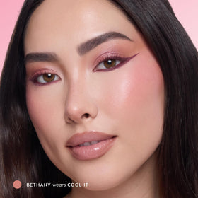 ColourPop Blush Stix being blended with sponge to show buildable natural finish
