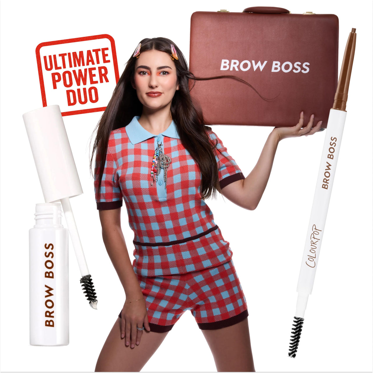 ColourPop Brow Boss inside a makeup bag demonstrating convenience and quick daily grooming benefit