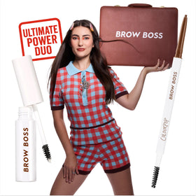 ColourPop Brow Boss Brunette flatlay of pencil and box to show included components