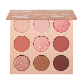 ColourPop palette front open showing pink and red pans, versatile looks