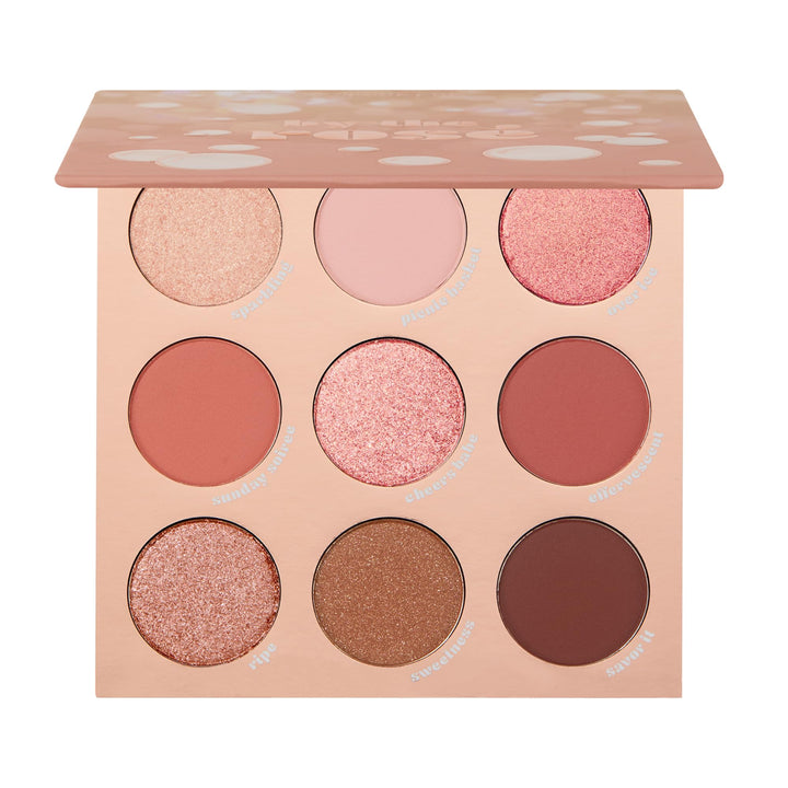 ColourPop palette front open showing pink and red pans, versatile looks