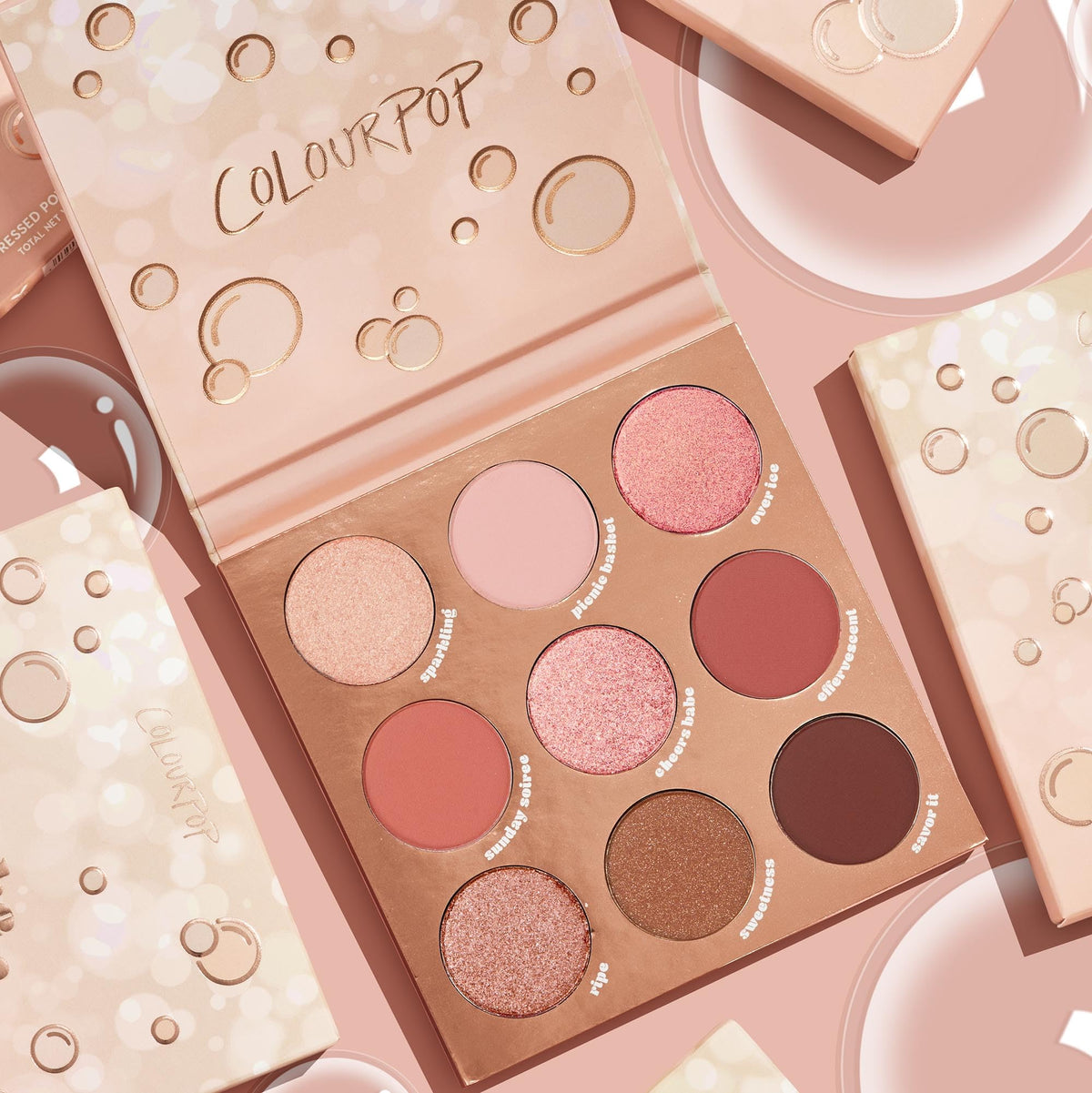 ColourPop palette on vanity in lifestyle scene, inspires quick glam
