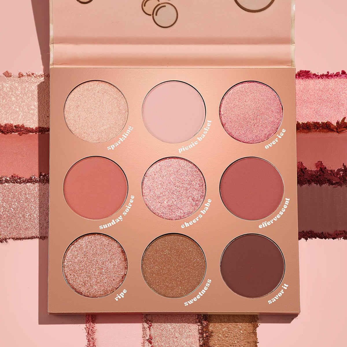ColourPop pans close-up highlighting pigments and blendability benefits