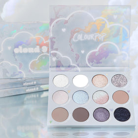 ColourPop Cloud 9 worn on model for evening look showing intensified glitter highlights