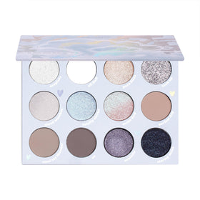 ColourPop Cloud 9 palette front view showing organized pans and compact case for portability