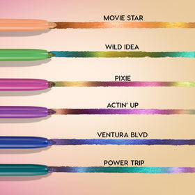 ColourPop pencil next to coin showing compact size and travel-friendly benefit