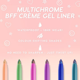 ColourPop eyeliner resisting water droplets to show waterproof benefit