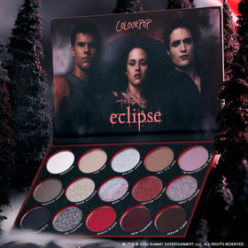ColourPop eclipse applied look studio shot features finished smoky eye and dramatic payoff