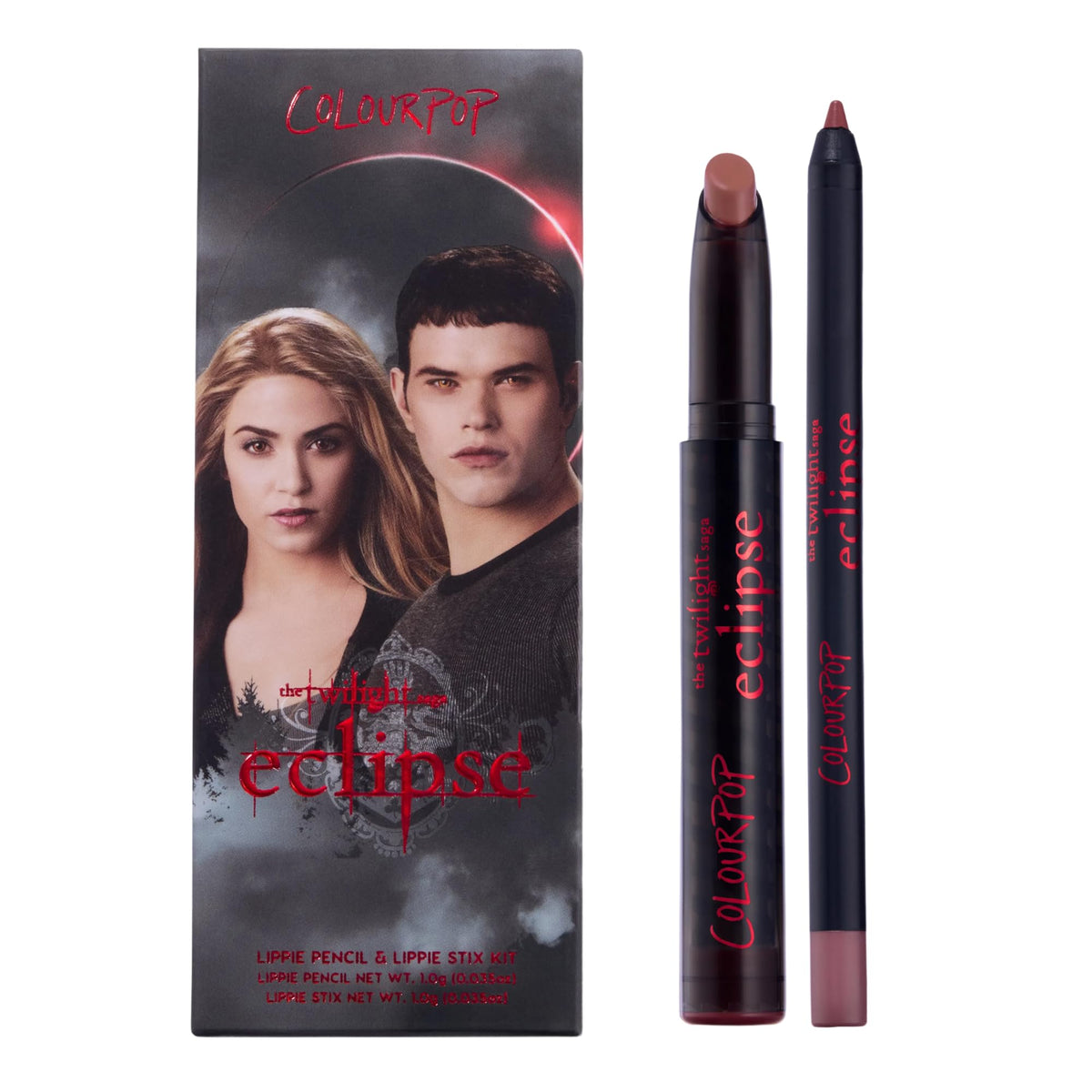 ColourPop front packaging showing the limited-edition Eclipse lip kit and collectible appeal