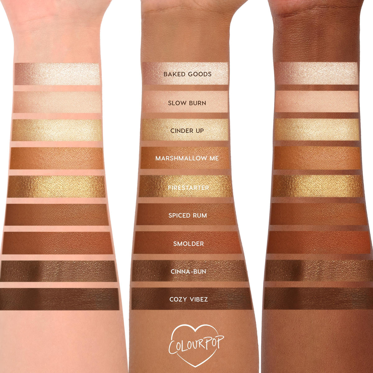 ColourPop Feelin' Toasty applying metallic shade with fingertip for intense lid shine and control