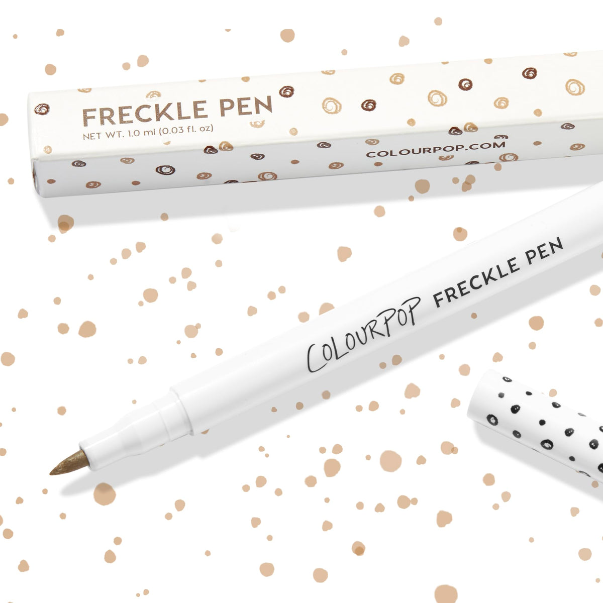 ColourPop freckle pen application in use demonstrating natural-looking freckles benefit