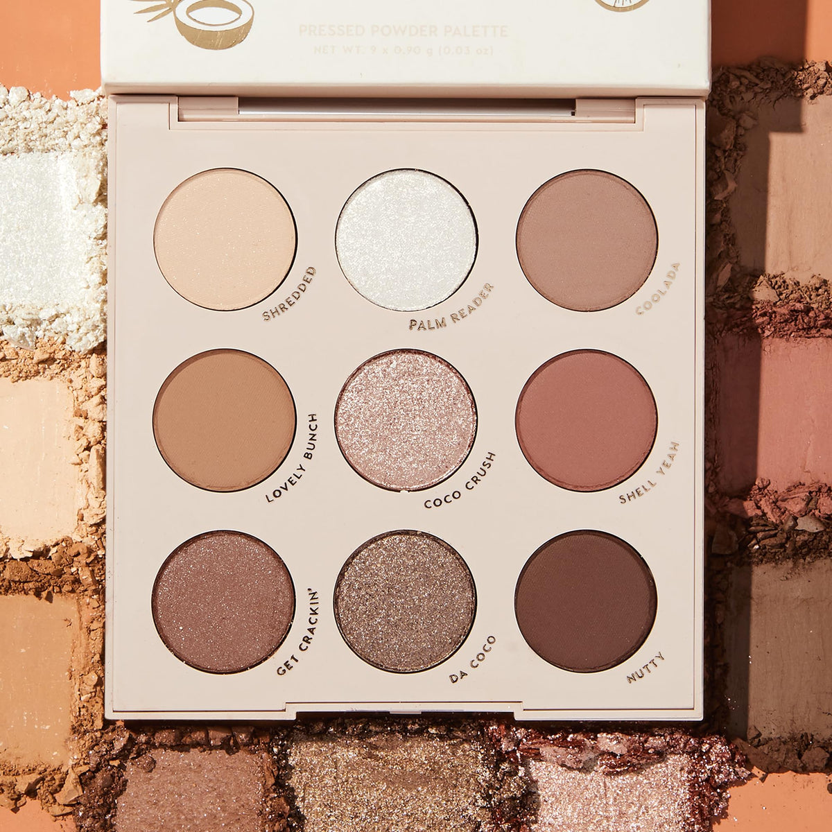 ColourPop pressed metallic shade close-up showing reflective shine for intensified lids