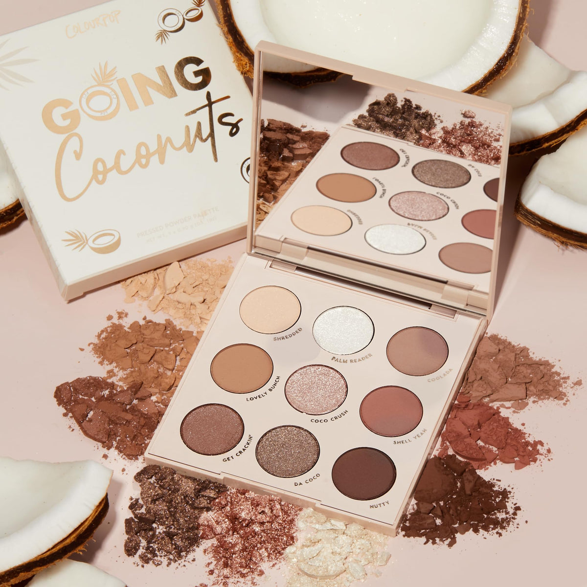 ColourPop palette inside a travel bag illustrating portability and on-the-go convenience