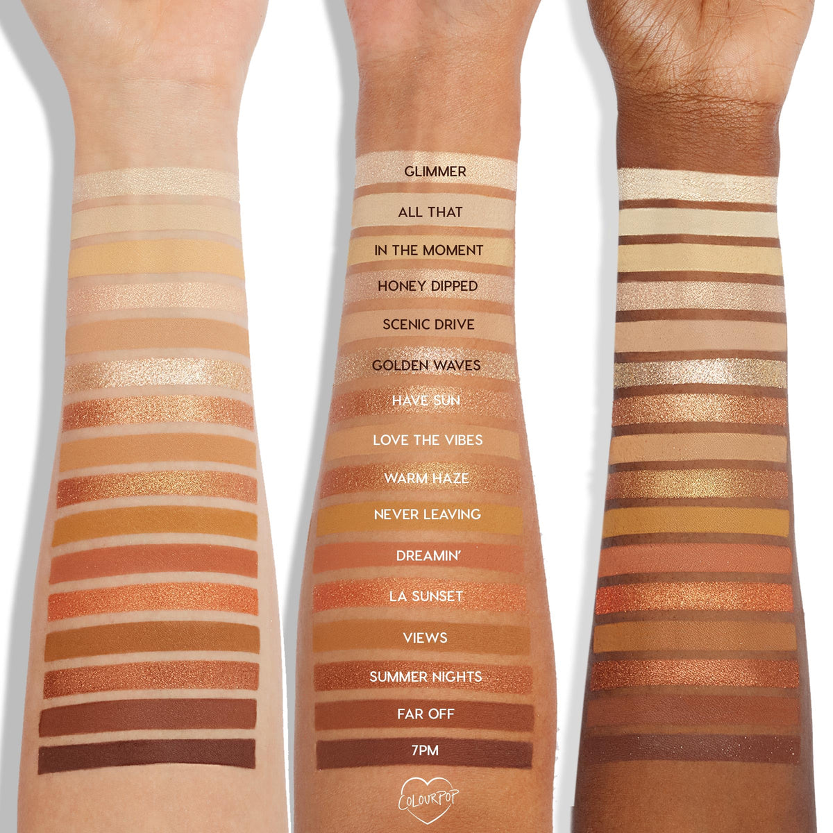 ColourPop palette being applied with a brush for precise metallic and matte layering