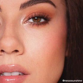 ColourPop close-up of duo-chrome shade reflecting warm gold and pink for dimensional shine