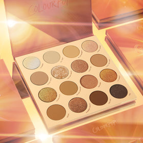 ColourPop palette held in hand to show compact 0.67 oz size and easy portability