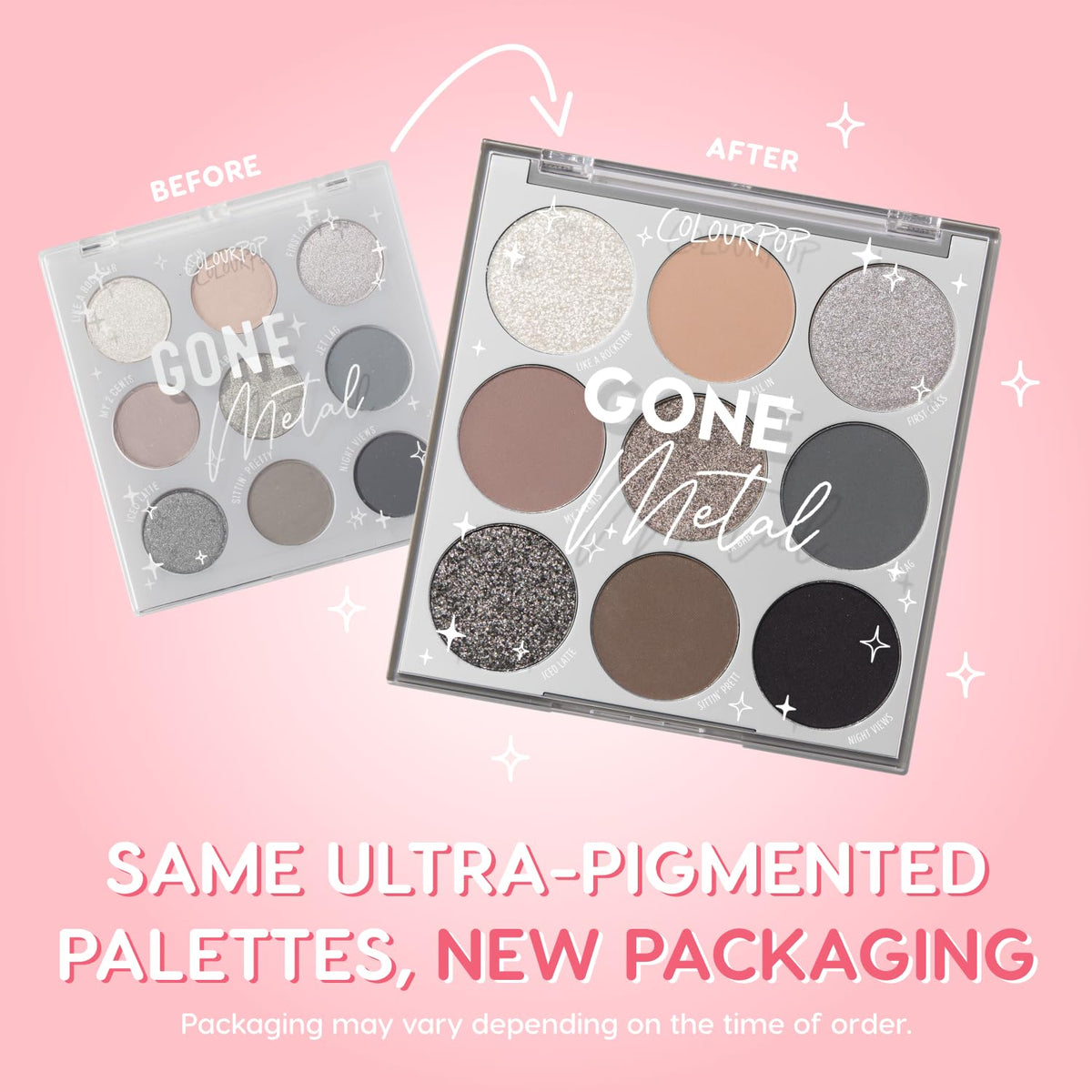 ColourPop gone metal close-up of pressed powder texture for smooth blending