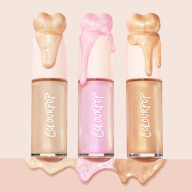 Size comparison of ColourPop 0.38 oz bottle to show portable convenience