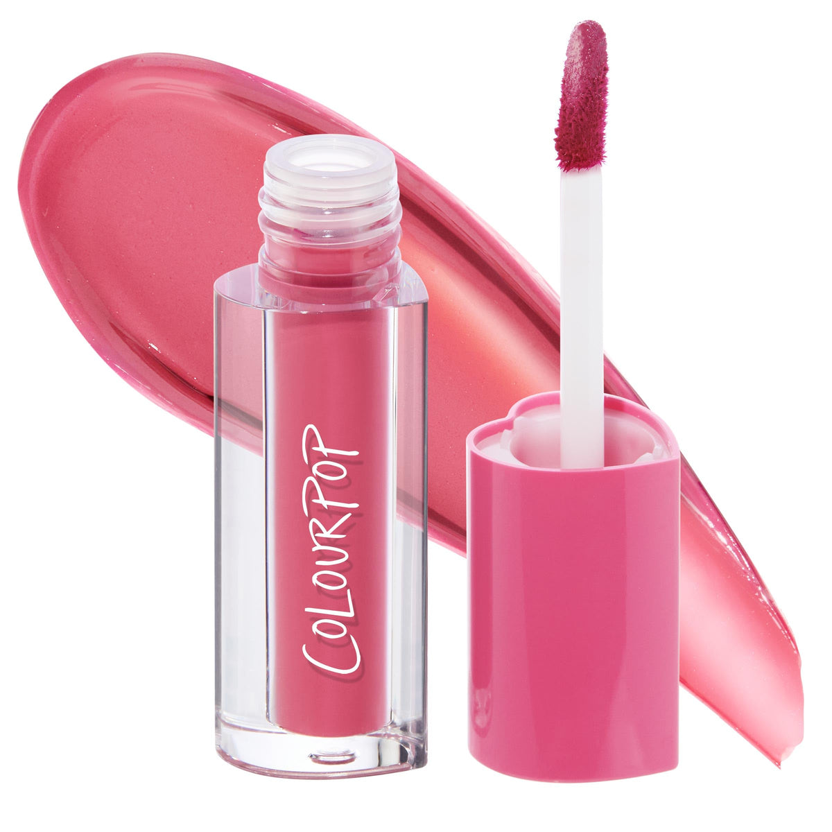 ColourPop front packaging showing Mantra shade and sleek tube benefit: easy storage