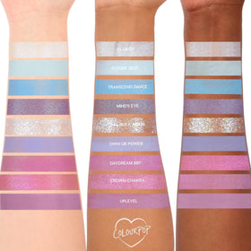 ColourPop palette staged with makeup bag to show travel-ready versatility and multifunctional use