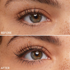 ColourPop creamy brown mascara texture swirl illustrating smooth, buildable formula