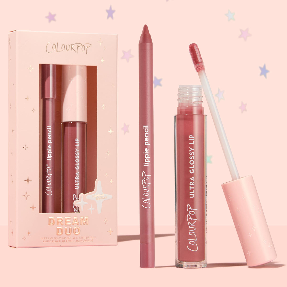 ColourPop model wearing the duo outdoors for everyday polished glamour