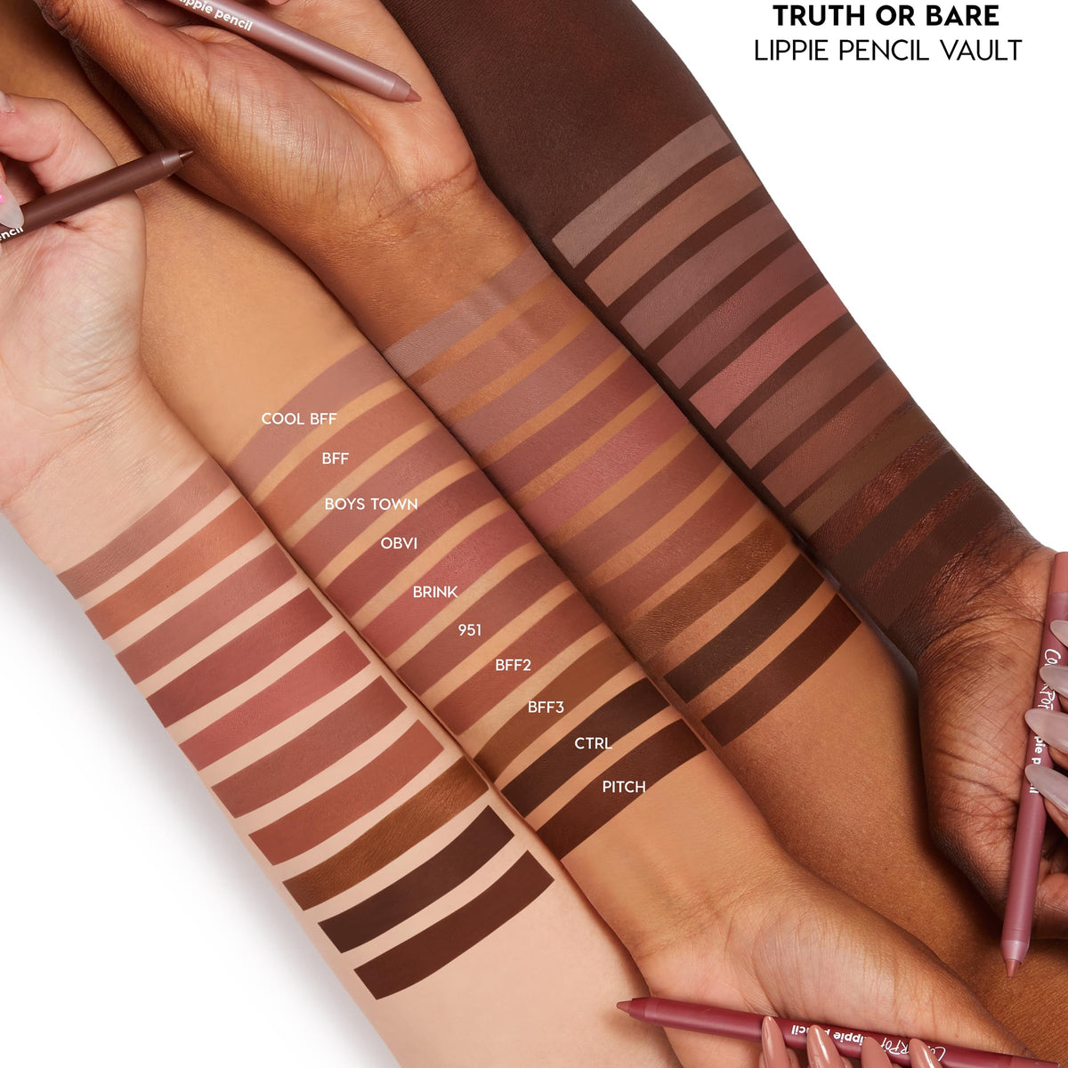 ColourPop pencil on lips demonstrating even, high-impact color