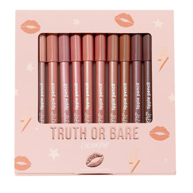 ColourPop Lippie pencil vault front packaging showing set benefits