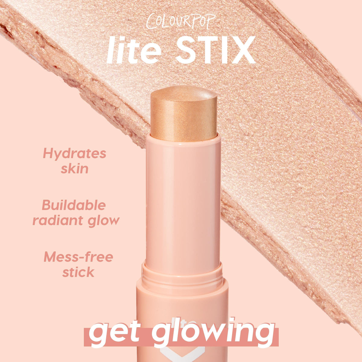 ColourPop Lite Stix applied on cheekbone demonstrating natural glow benefit
