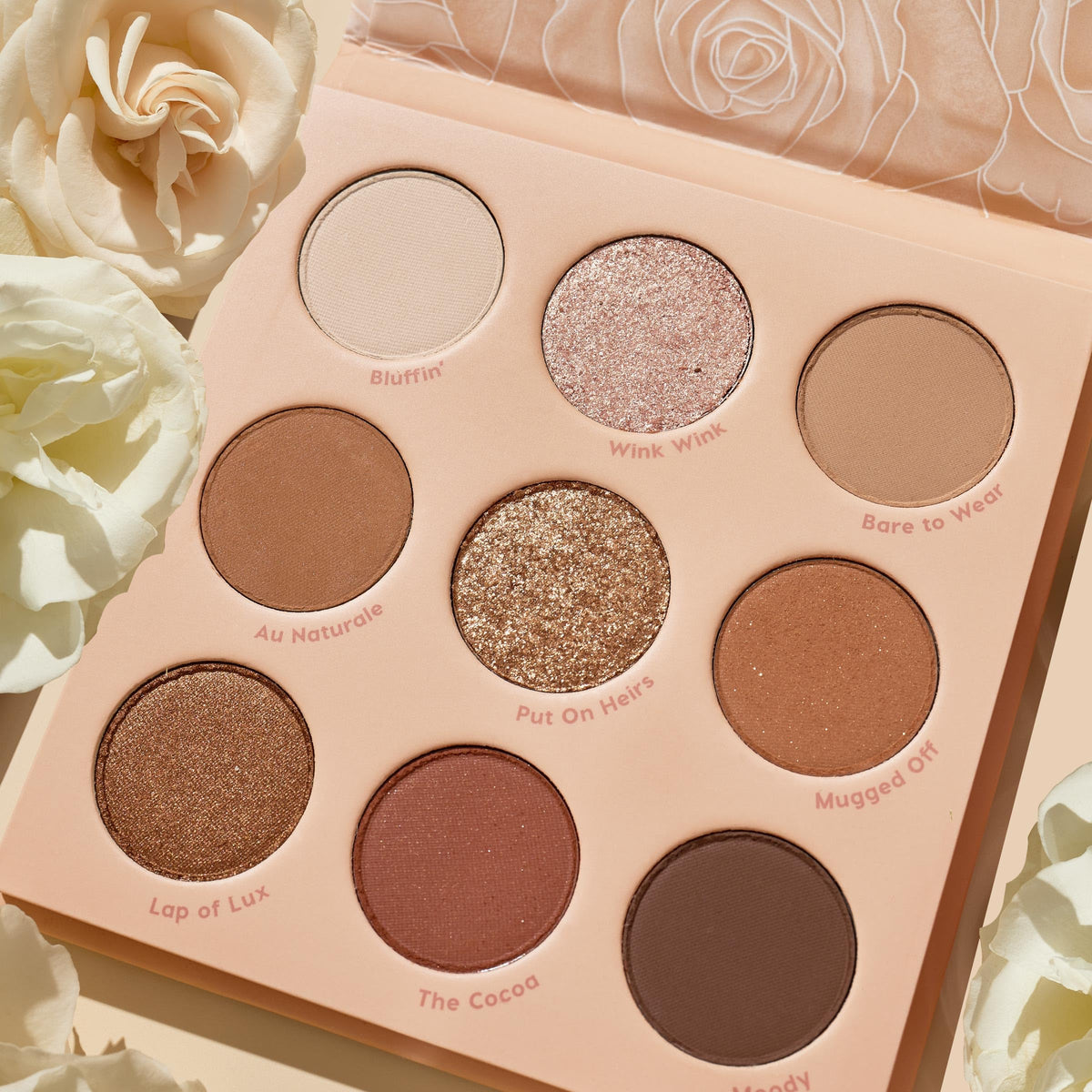 ColourPop palette tucked inside a makeup bag for travel convenience and on-the-go touchups