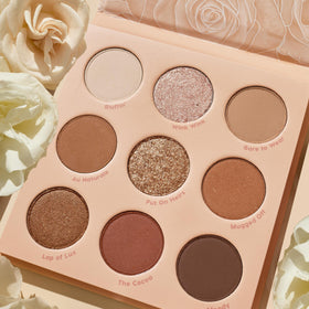 ColourPop palette tucked inside a makeup bag for travel convenience and on-the-go touchups