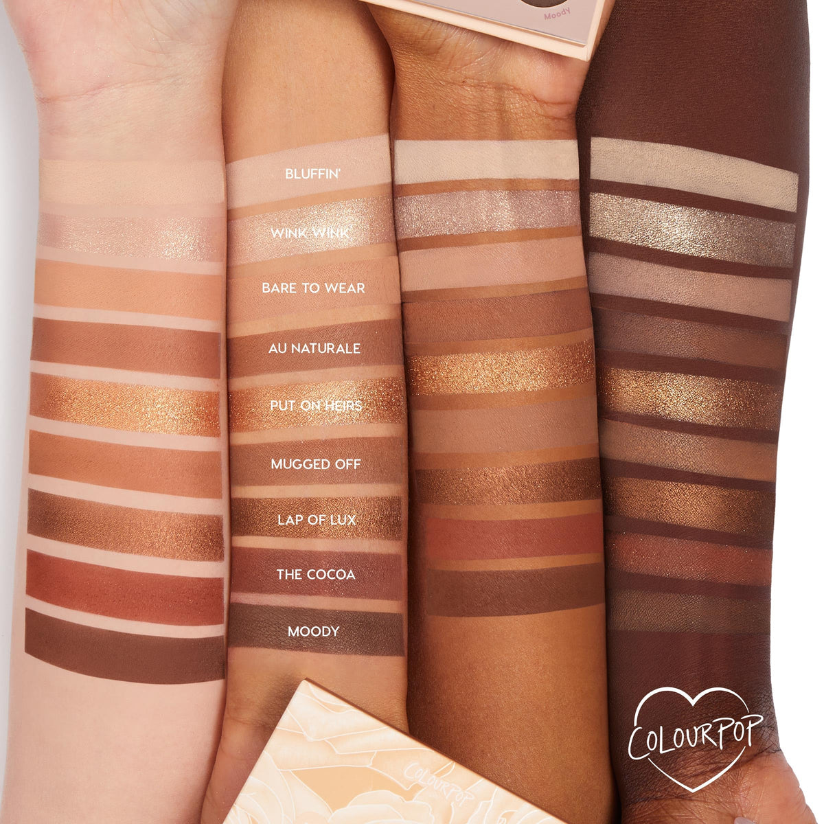 ColourPop matte texture detail highlighting smooth blendability and crease color payoff