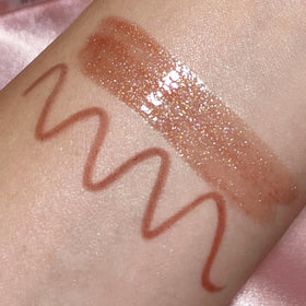 ColourPop applied on lips for shimmery nude finish and defined shape
