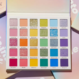 ColourPop palette held in hand to show compact scale and travel-friendly portability