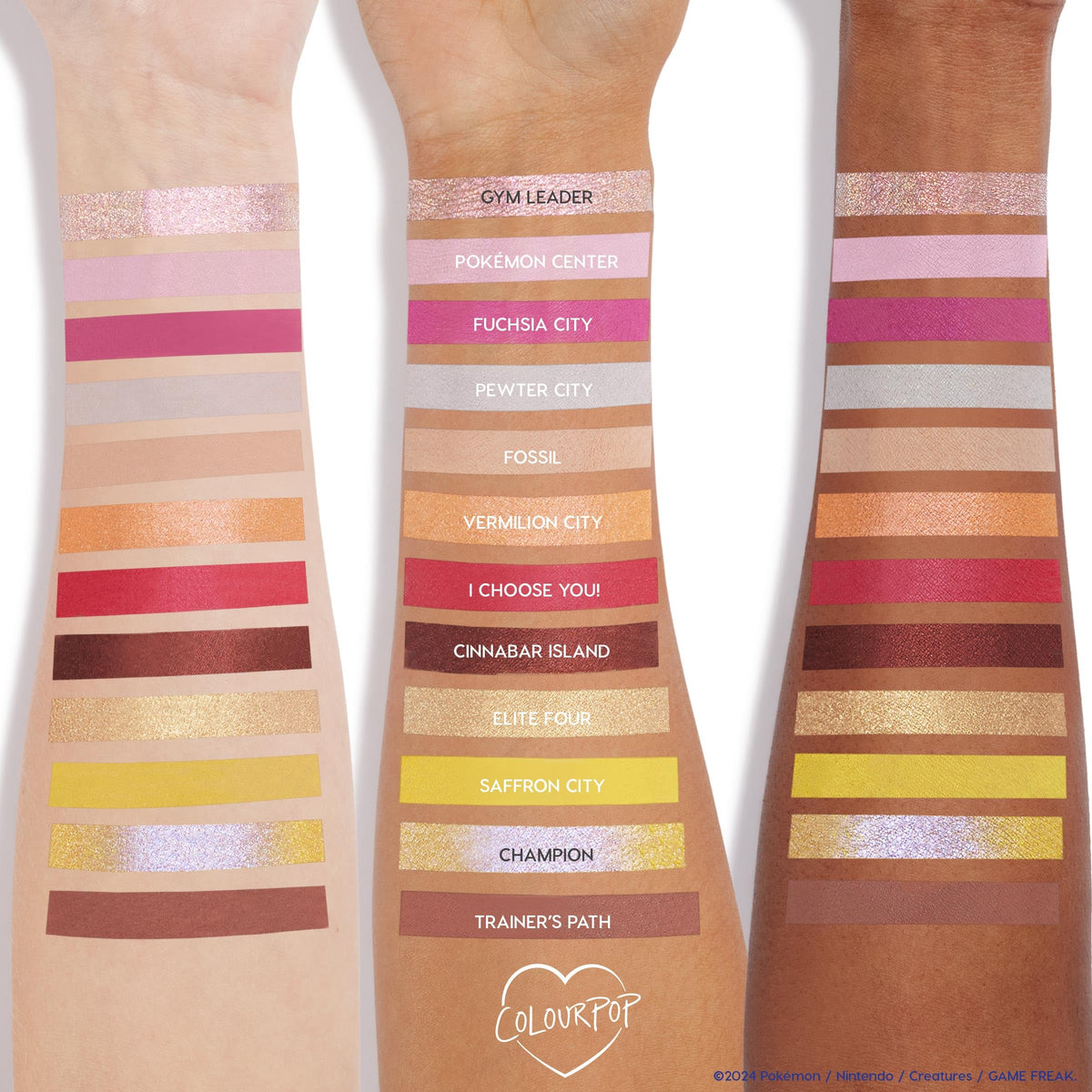 ColourPop pallet town packaging detail logo highlights collectible design and authenticity