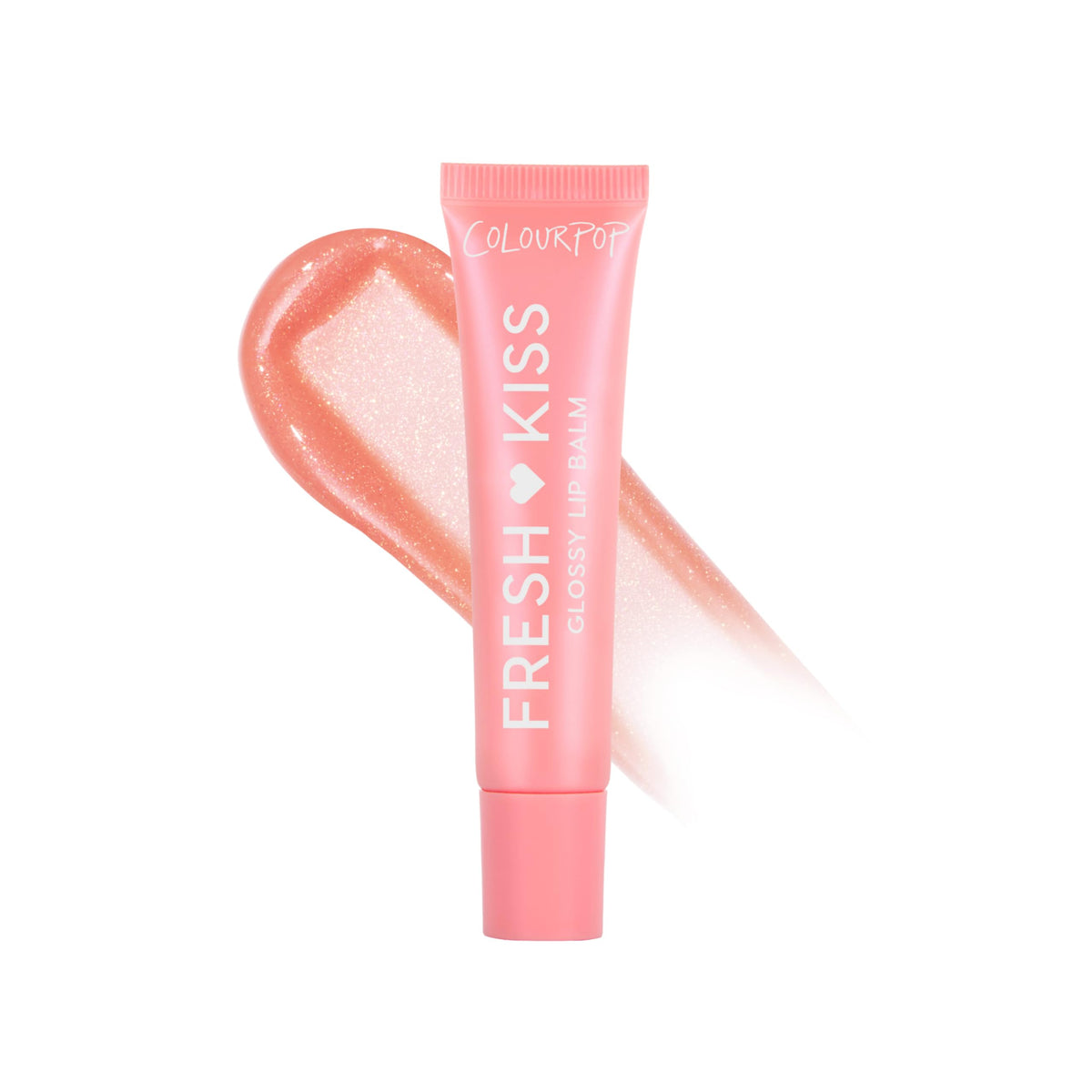 ColourPop Peach Mochi front packaging showing glossy peach shade benefit: instant shine